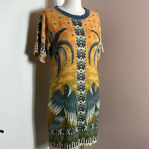 Farm Rio Brazil T-shirt Tropical Print Mini Dress size small/ P - Picture 5 of 14